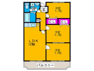 グランメールの物件間取画像